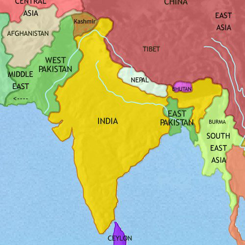 Map of south asia